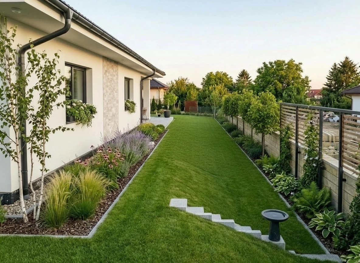 Landscape design in Scandinavian Garden style — Yard by GenRoom AI