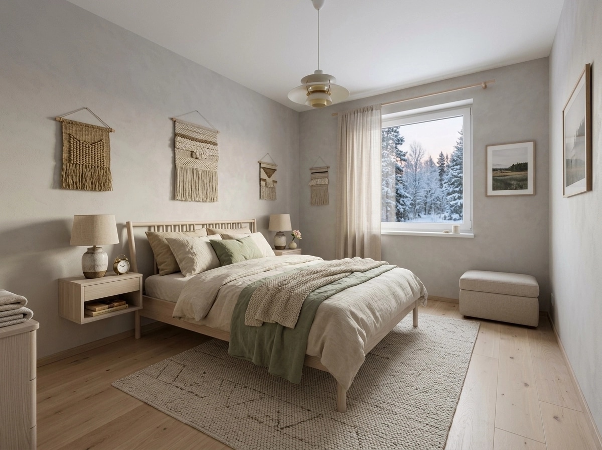Scandinavian Bedroom design — interior photo by GenRoom AI