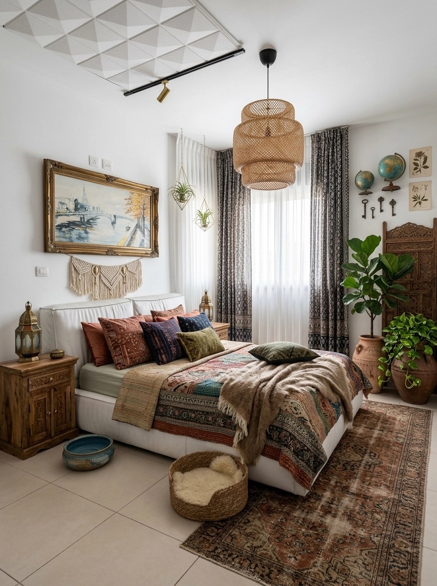 Interior design in Bohemian style — Bedroom by GenRoom AI