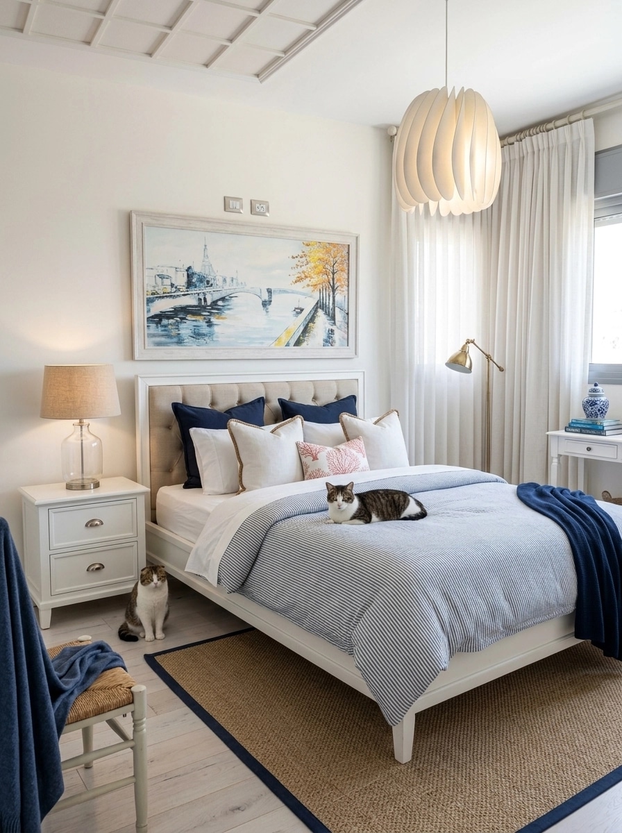 Coastal / Hamptons Bedroom design — interior photo by GenRoom AI