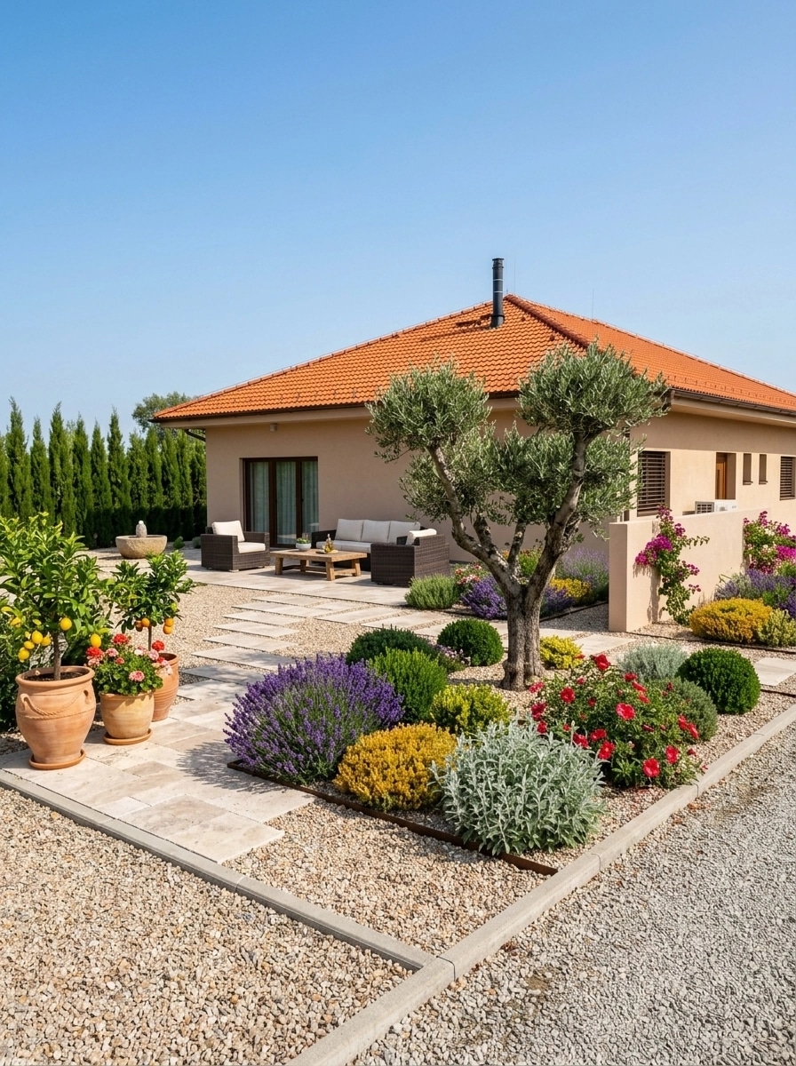 Landscape design in Mediterranean Yard style — Yard by GenRoom AI