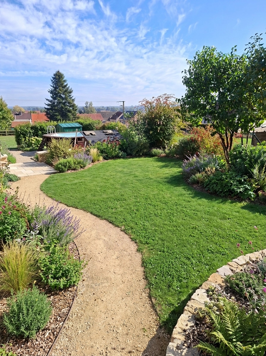 Landscape design in Eco Natural Garden style — Yard by GenRoom AI