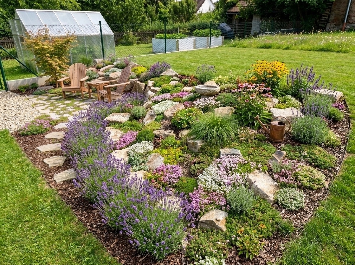 Landscape design in Eco Natural Garden style — Yard by GenRoom AI