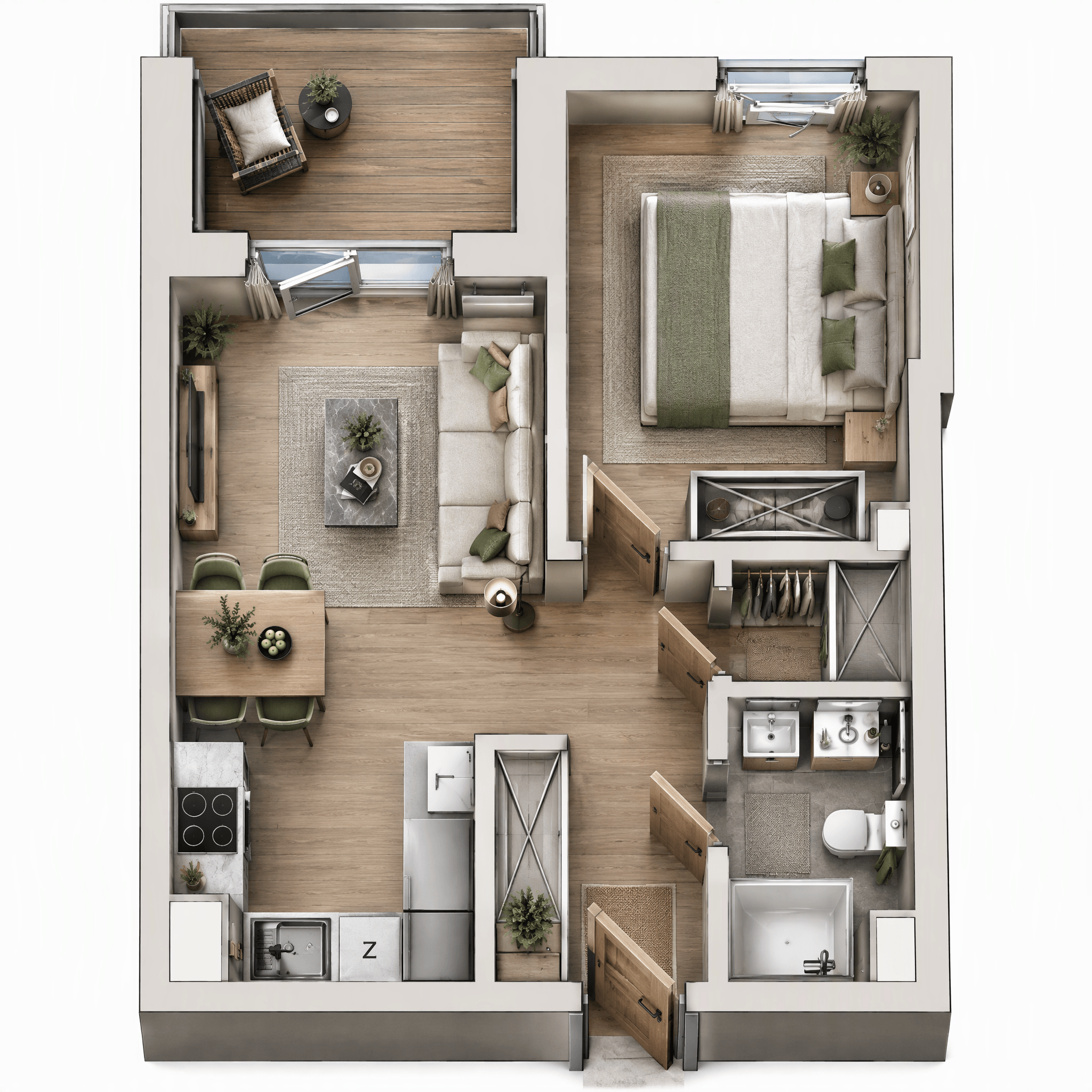 Interior design in Contemporary style — Living Room by GenRoom AI