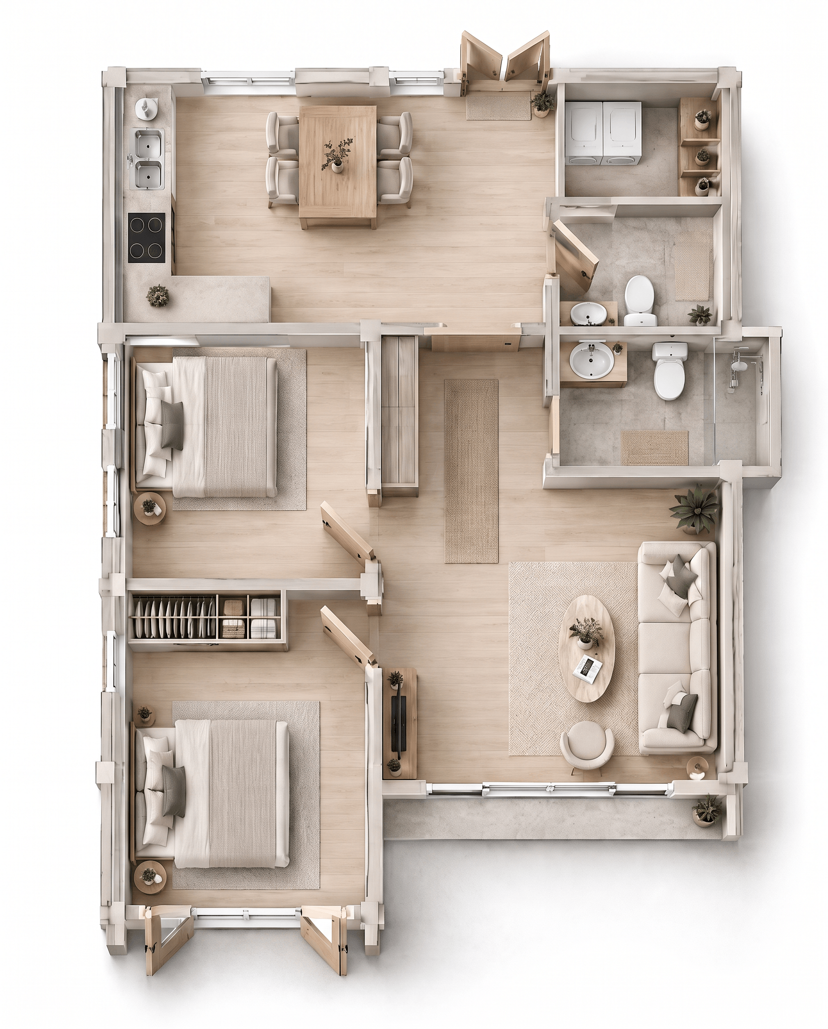 Interior design in Minimalism style — Living Room by GenRoom AI