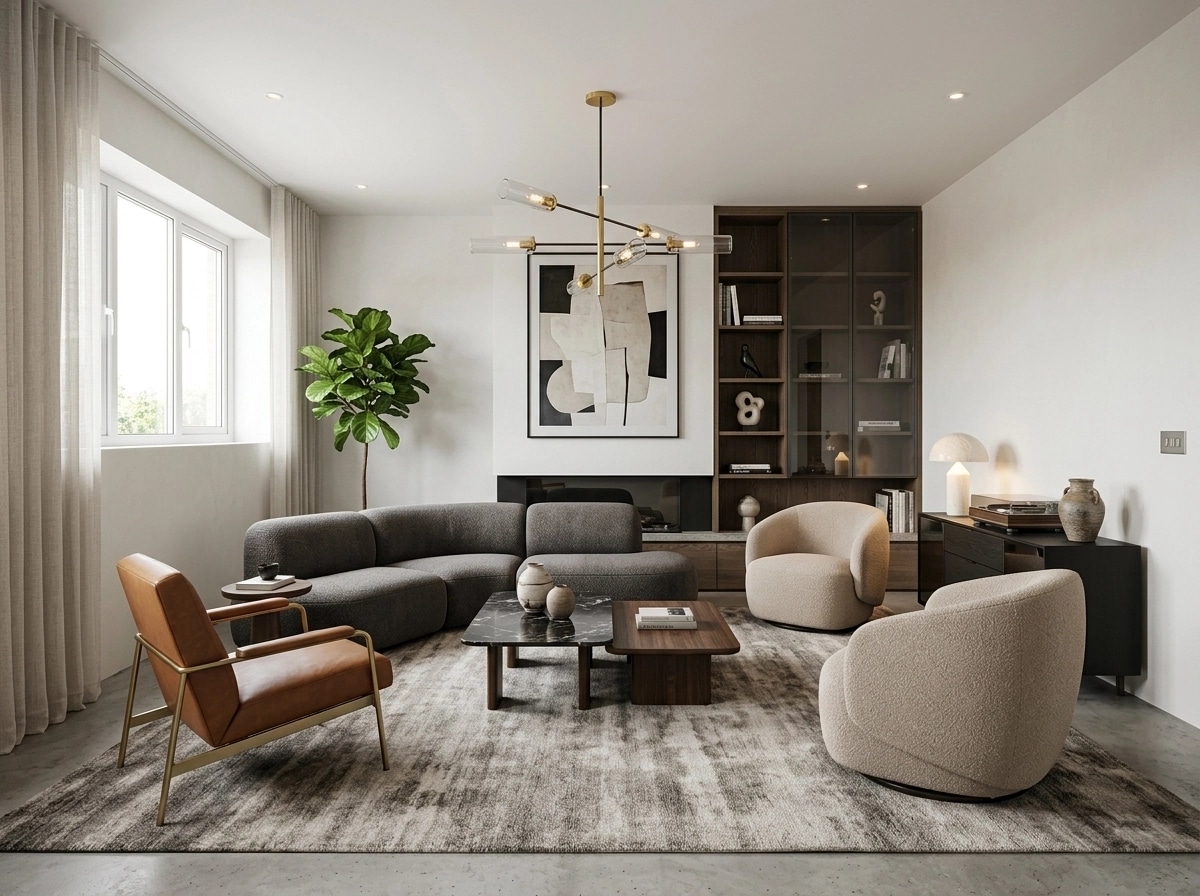 Interior design in Contemporary style — Living Room by GenRoom AI