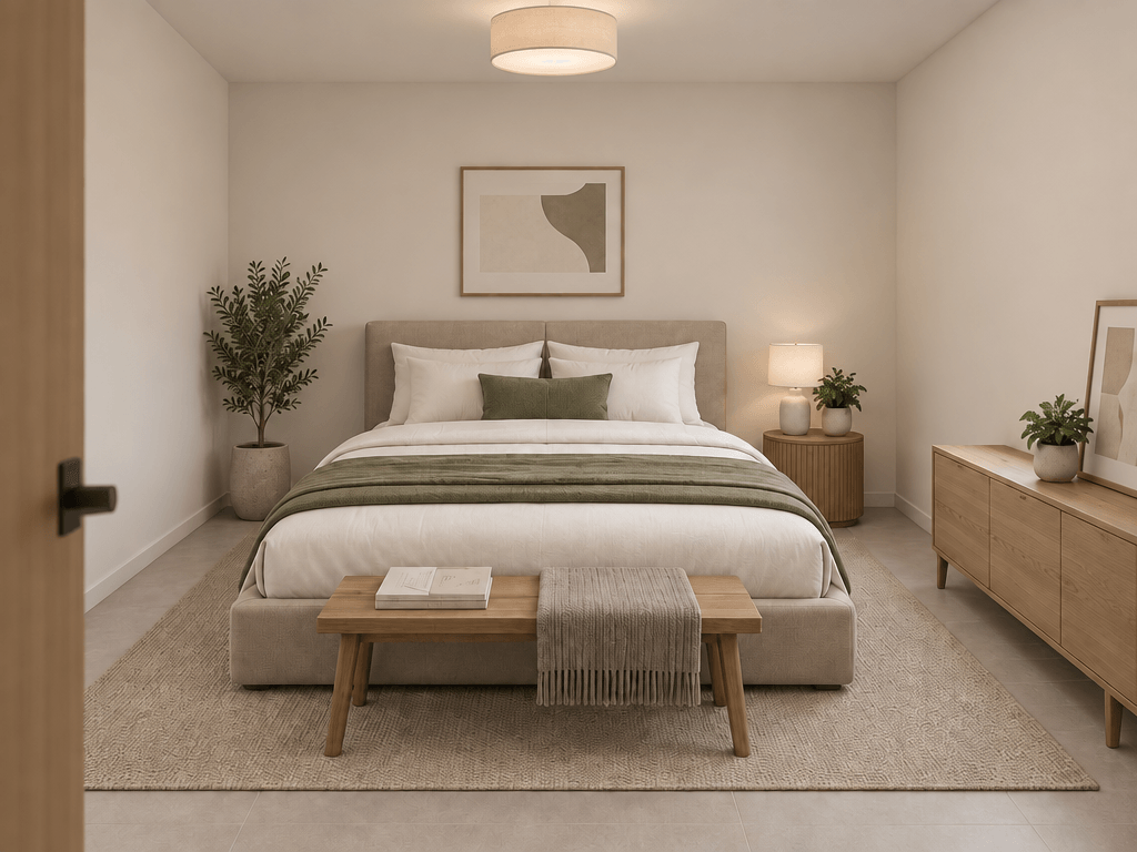 Minimalism Bedroom design — interior photo by GenRoom AI