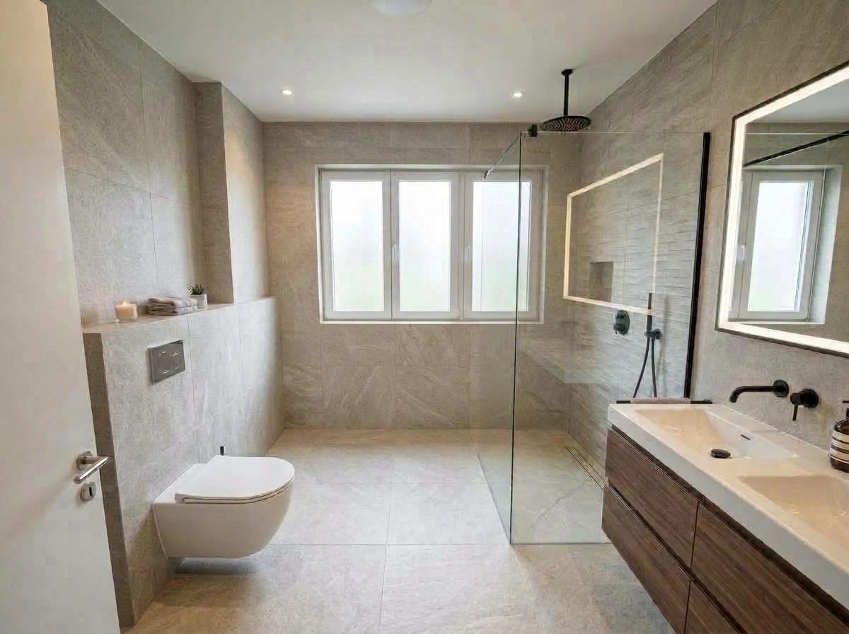 Bathroom interior in Contemporary style — photo by GenRoom AI