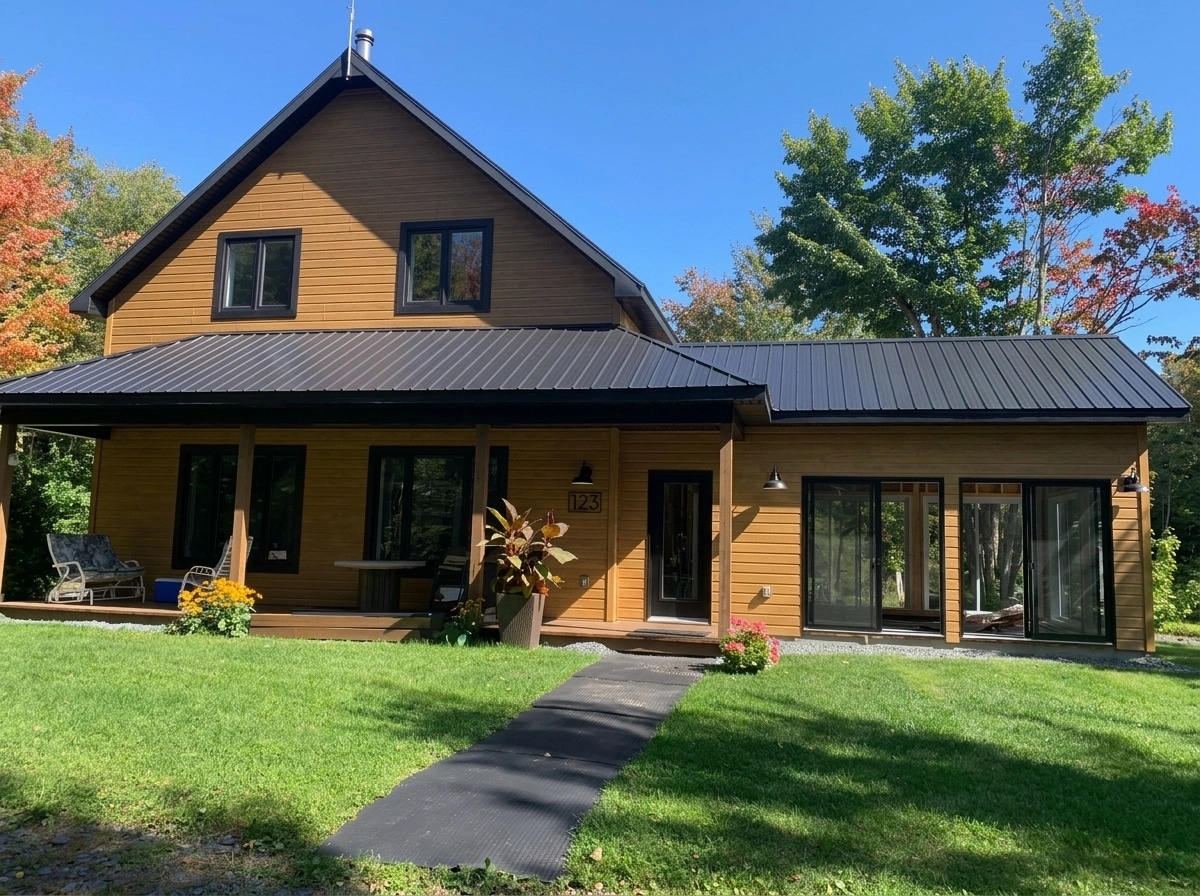 Facade design in Barnhouse Facade style — photo by GenRoom AI