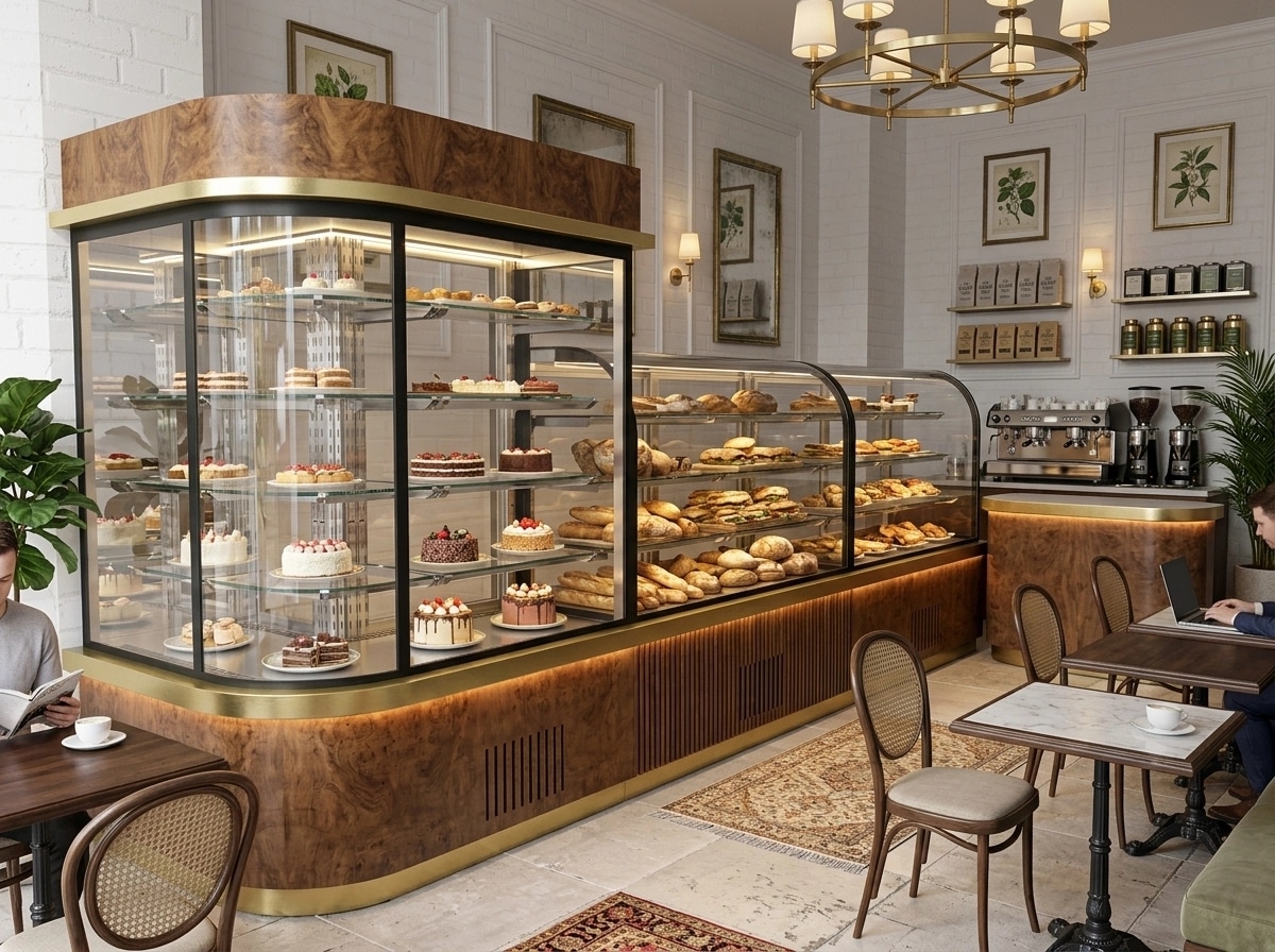 Interior design in Transitional style — cafe by GenRoom AI