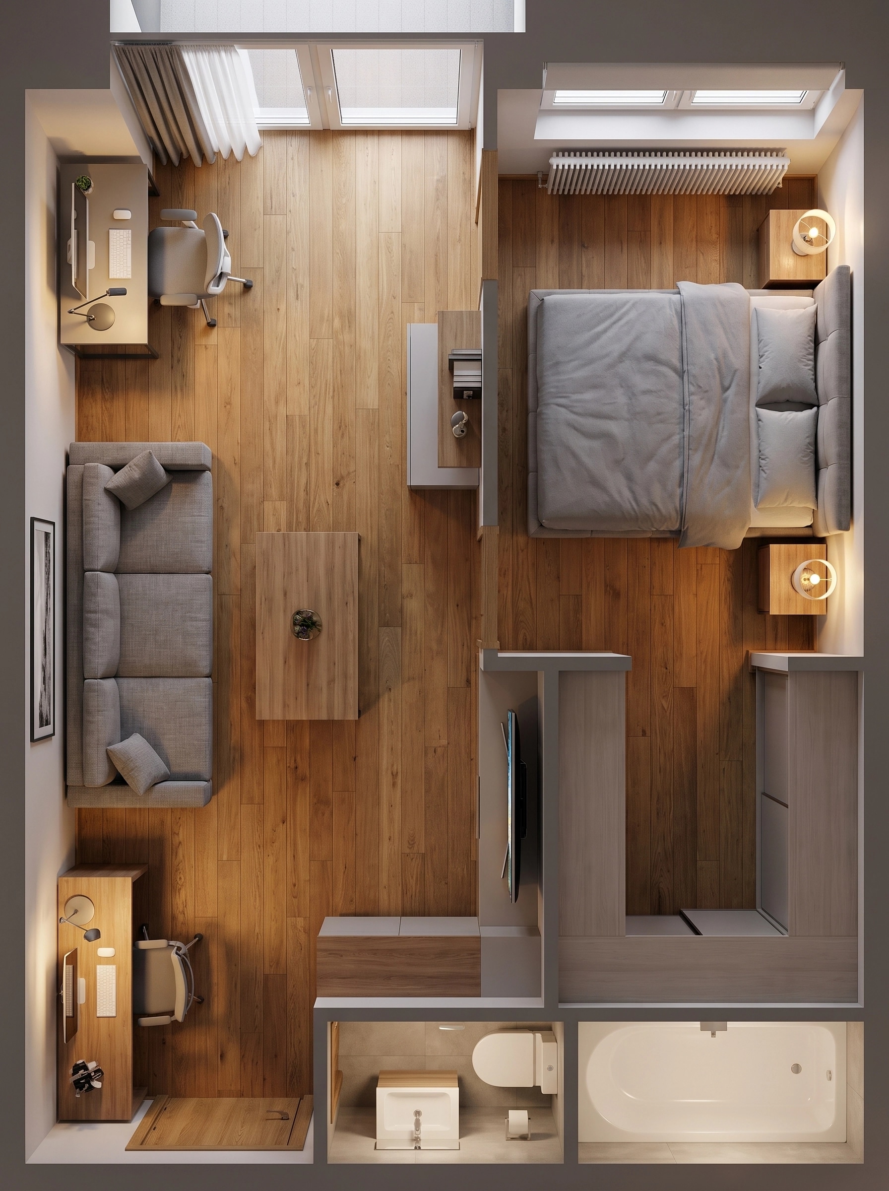 Interior design in Contemporary style — Living Room by GenRoom AI