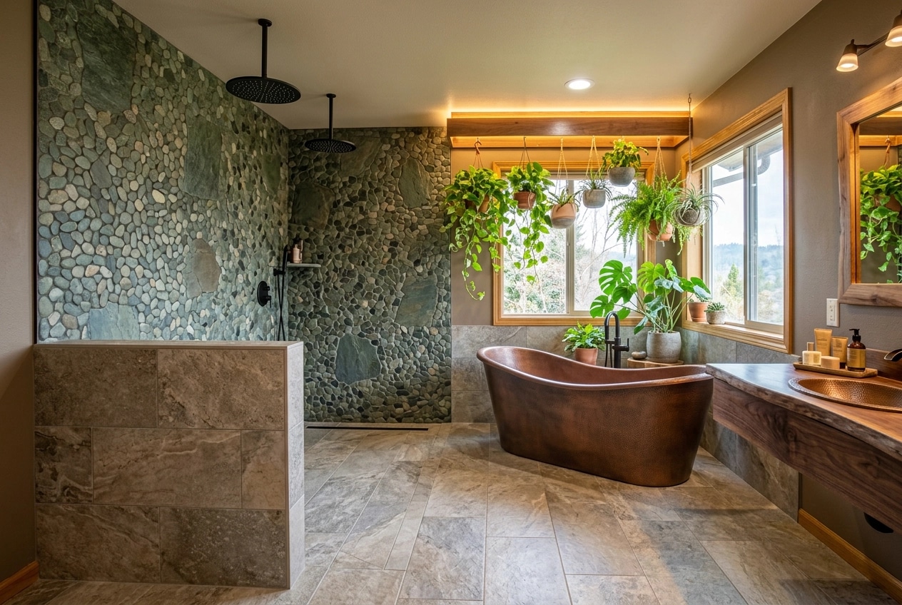 Biophilic Banheiro design — interior photo by GenRoom AI