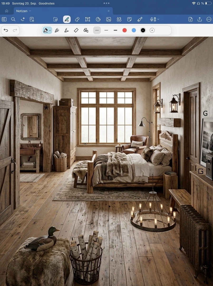 Rustic Bedroom design — interior photo by GenRoom AI