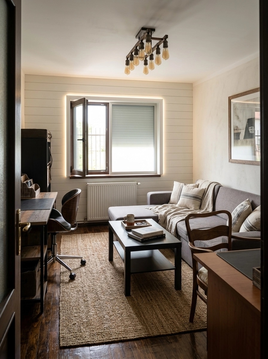 Office interior in Modern Farmhouse style — photo by GenRoom AI