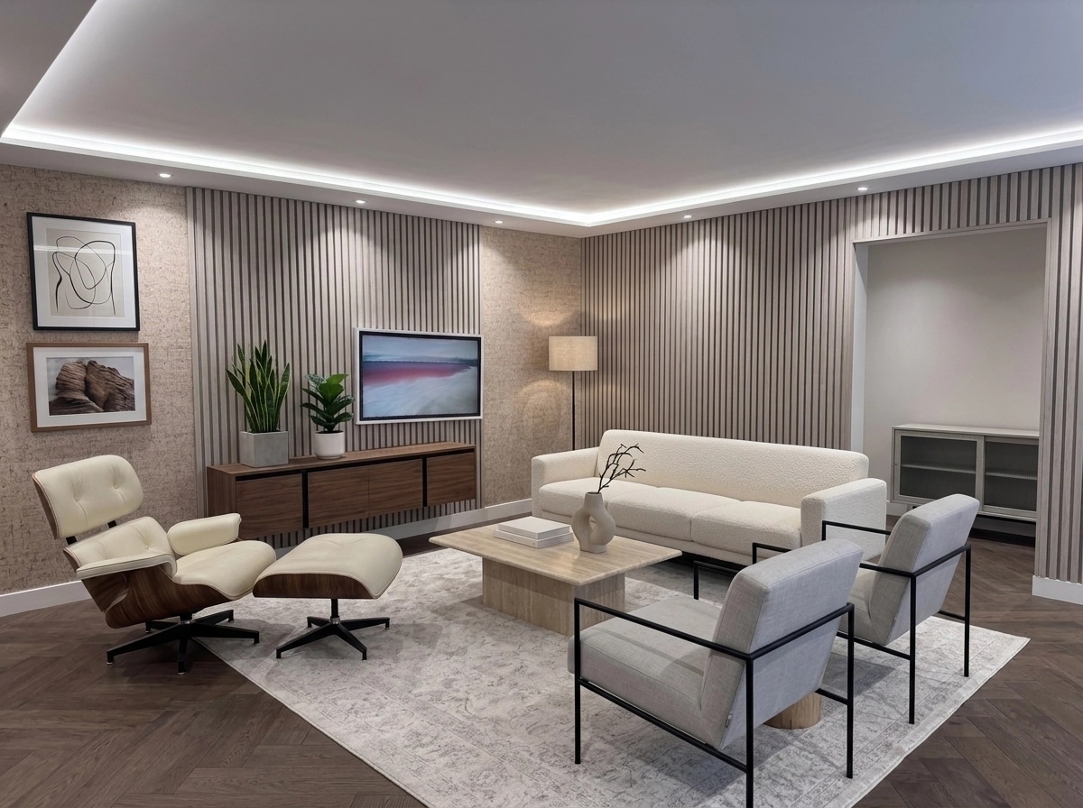 Interior design in Minimalism style — Living Room by GenRoom AI