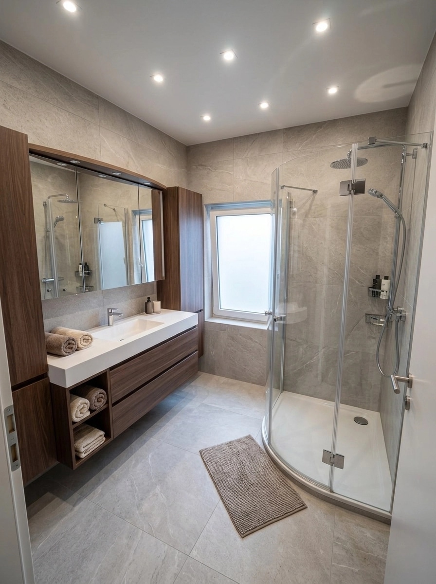 Bathroom interior in Contemporary style — photo by GenRoom AI