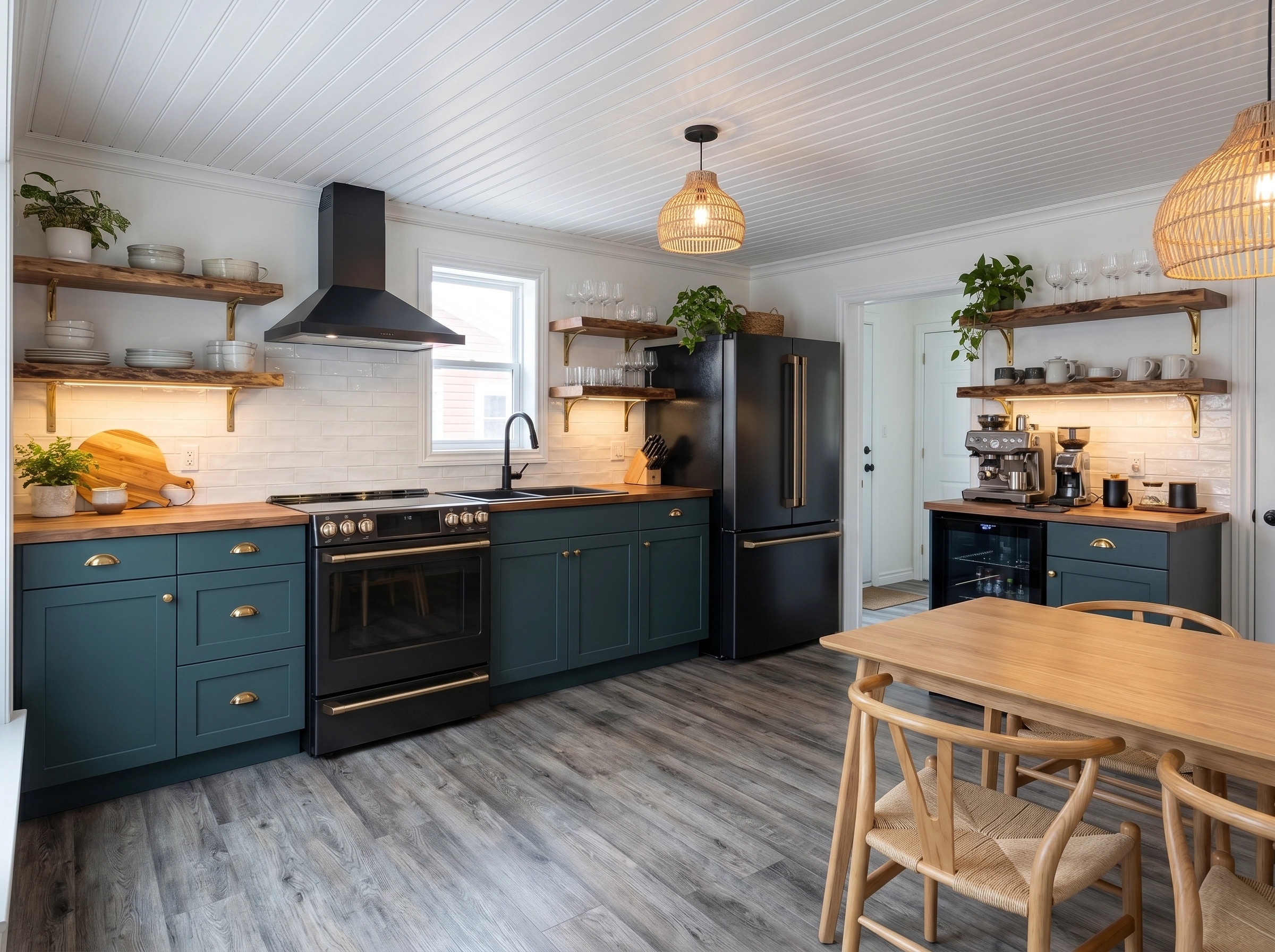 Kitchen interior in Scandinavian style — photo by GenRoom AI