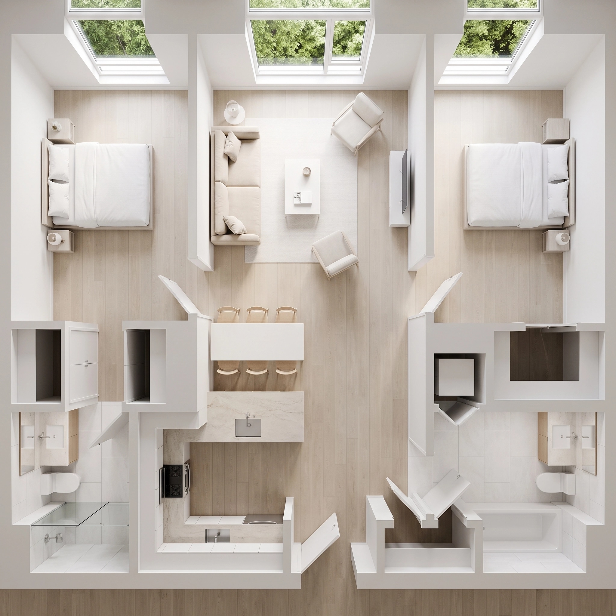 Minimalism Living Room design — interior photo by GenRoom AI