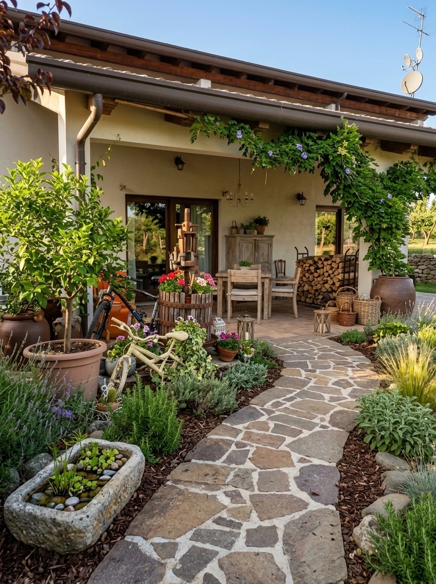 Country Rustic Garden Yard design — yard photo by GenRoom AI