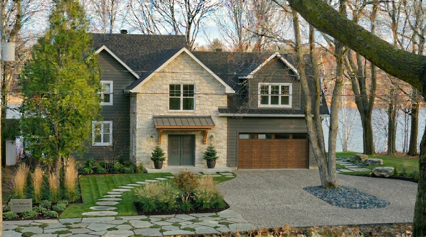 Landscape design in Eco Natural Garden style — Yard by GenRoom AI