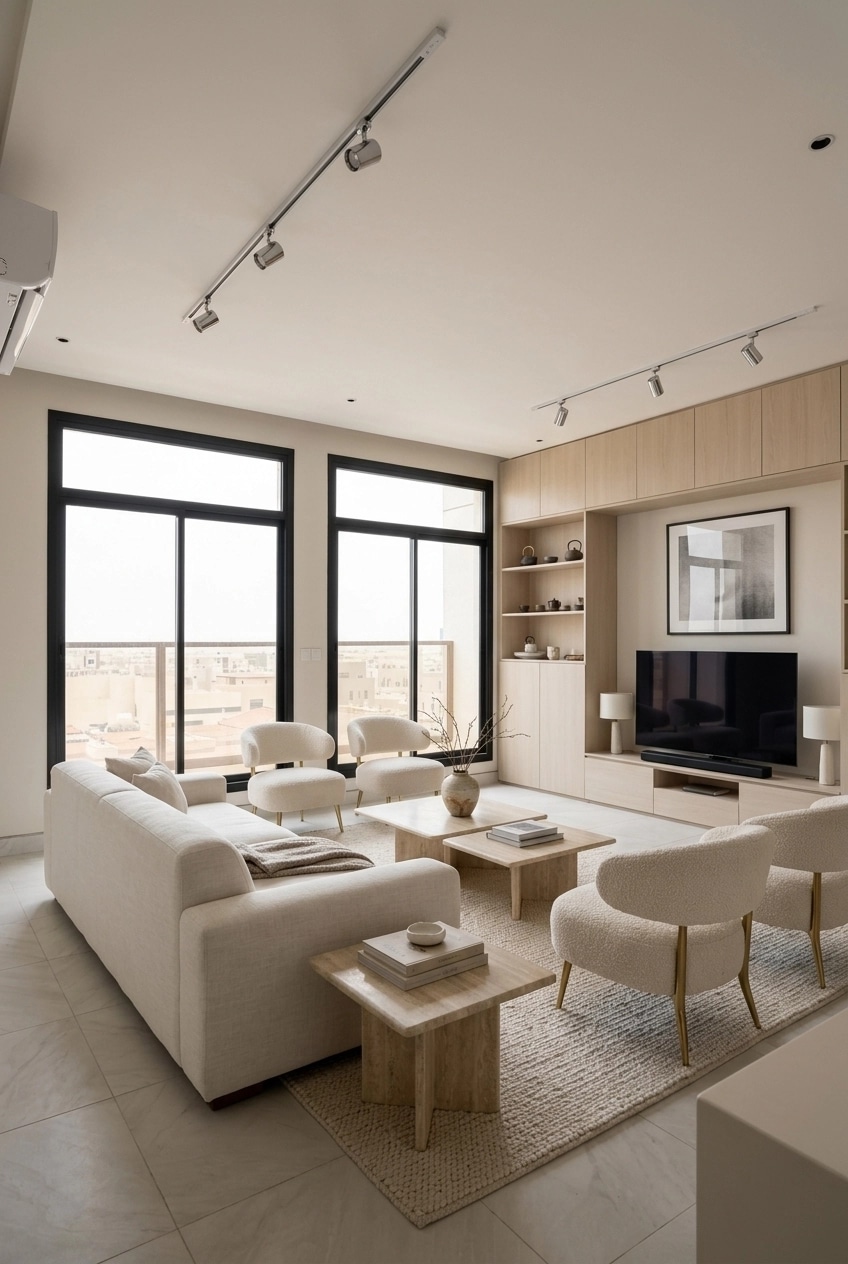Minimalism Living Room design — interior photo by GenRoom AI