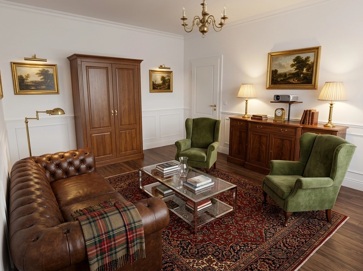 Interior design in British style — Living Room by GenRoom AI