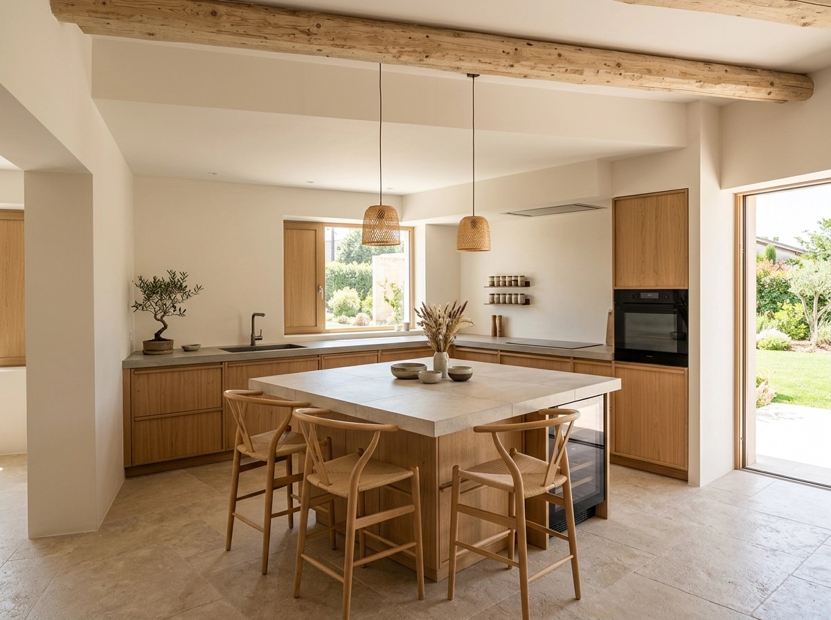 Japandi Kitchen design — interior photo by GenRoom AI