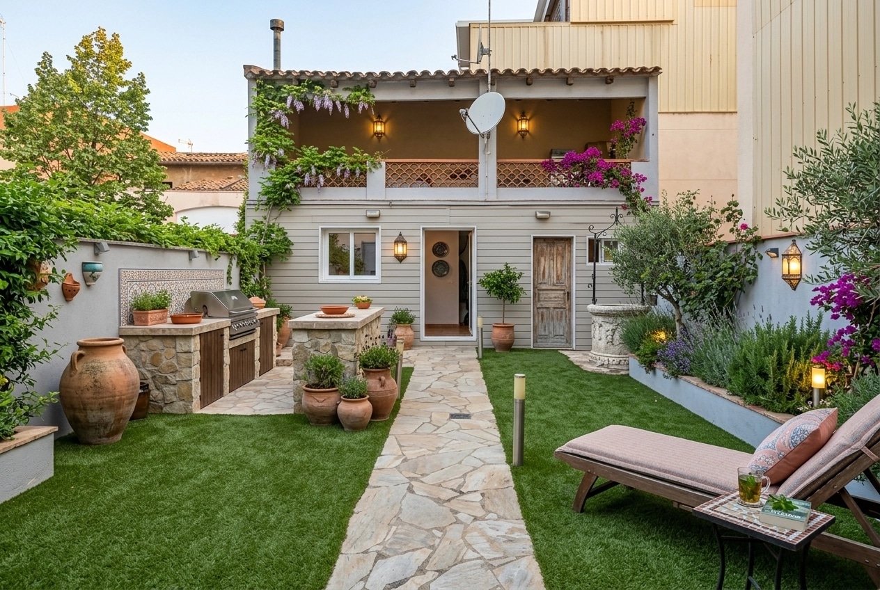 Interior design in Mediterranean style — terrace by GenRoom AI