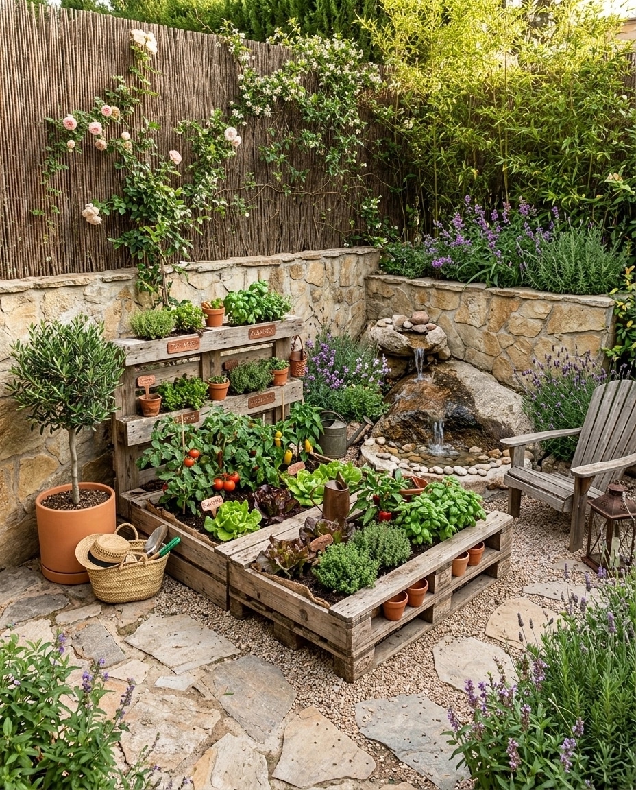 Country Rustic Garden Yard design — yard photo by GenRoom AI