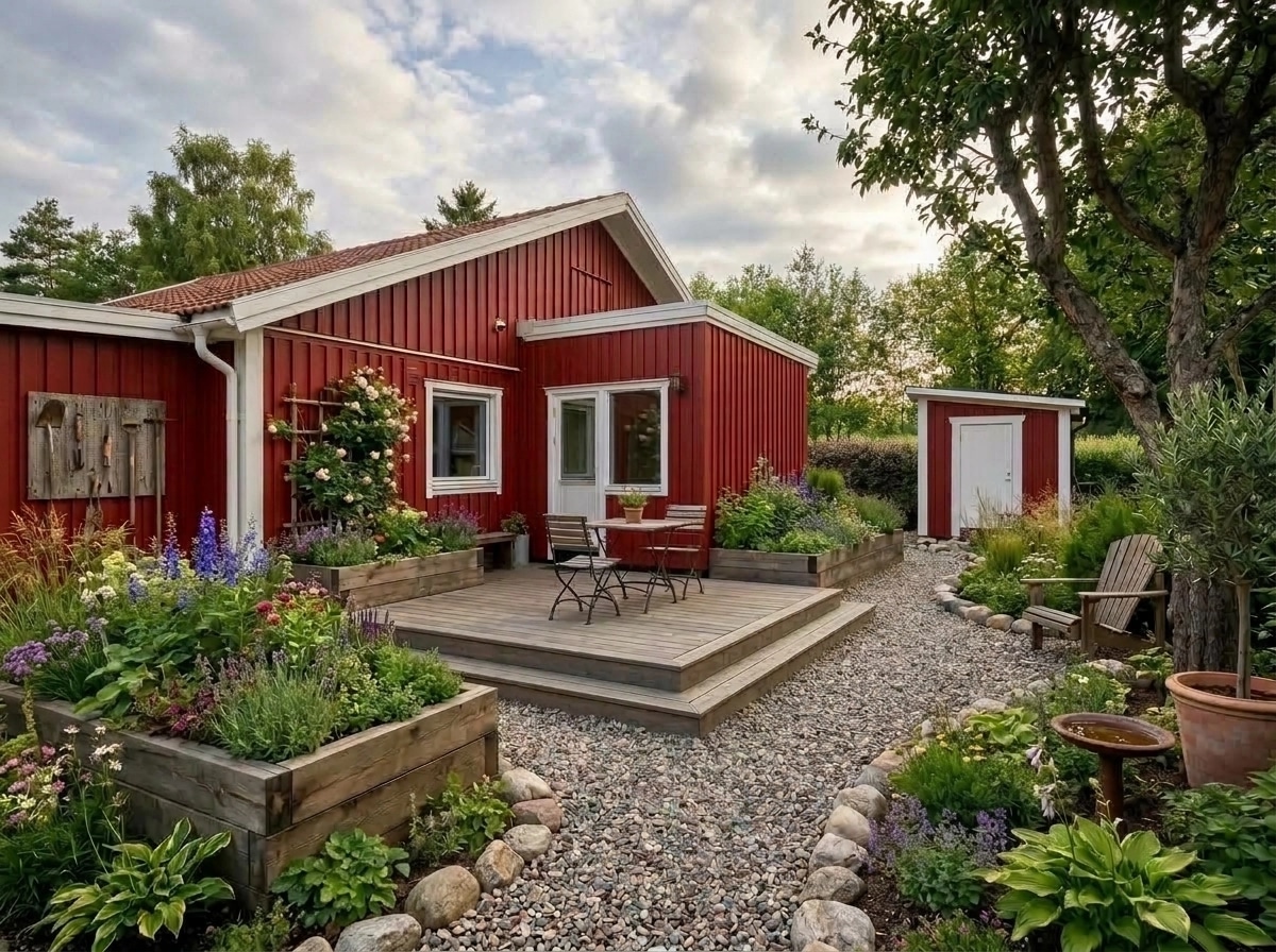 Country Rustic Garden Yard design — yard photo by GenRoom AI