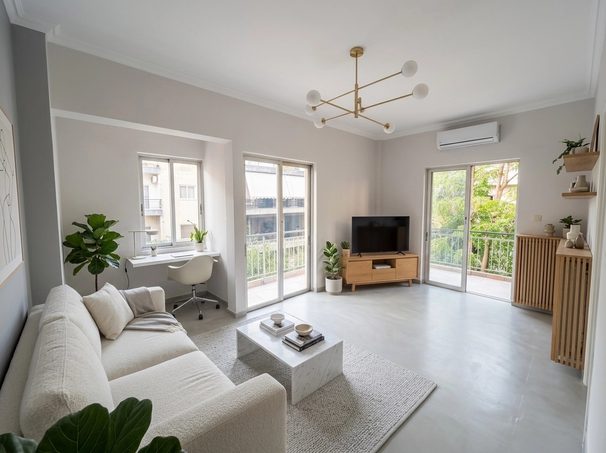 Minimalism Living Room design — interior photo by GenRoom AI