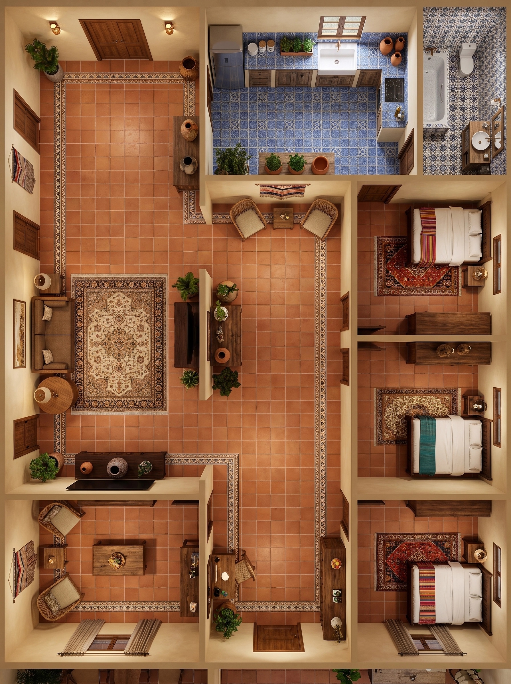 Interior design in Mediterranean style — Living Room by GenRoom AI
