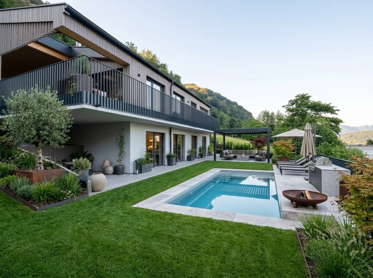 Landscape design in Contemporary Yard style — Yard by GenRoom AI