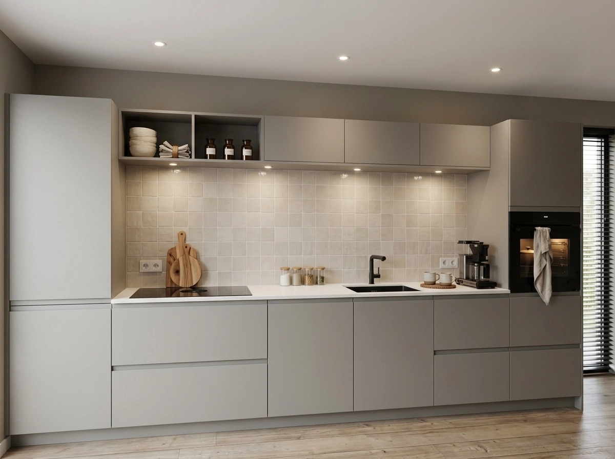 Kitchen interior in Scandinavian style — photo by GenRoom AI