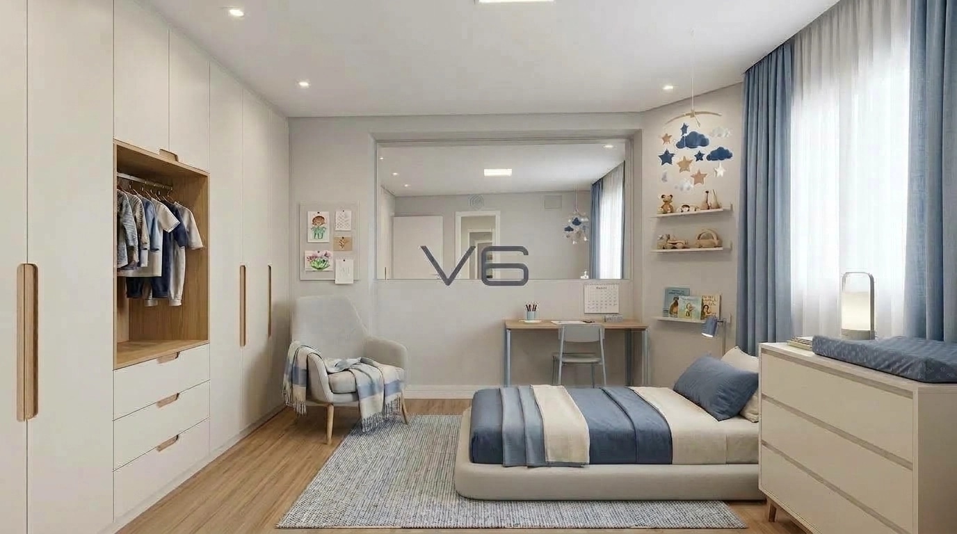 Contemporary Kids Room design — interior photo by GenRoom AI