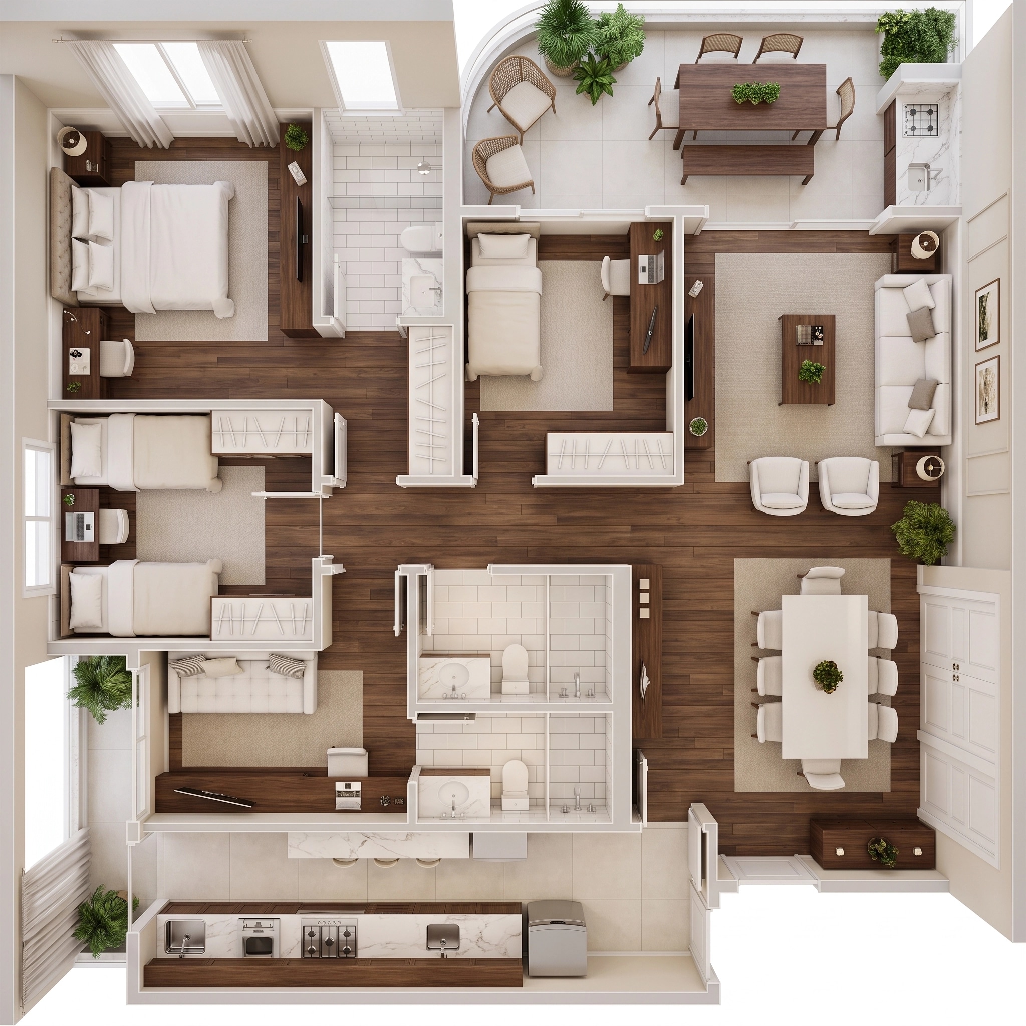 Transitional Living Room design — interior photo by GenRoom AI