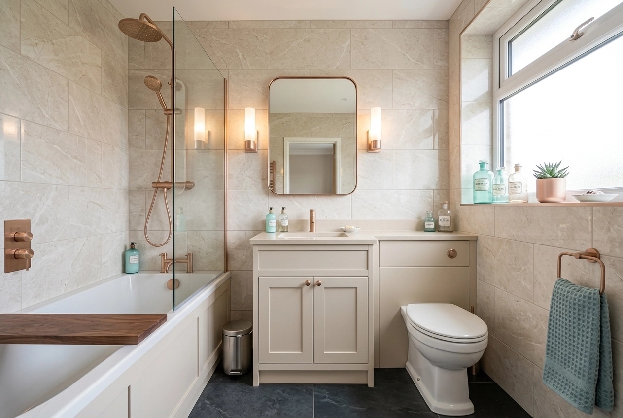 Interior design in Transitional style — Bathroom by GenRoom AI