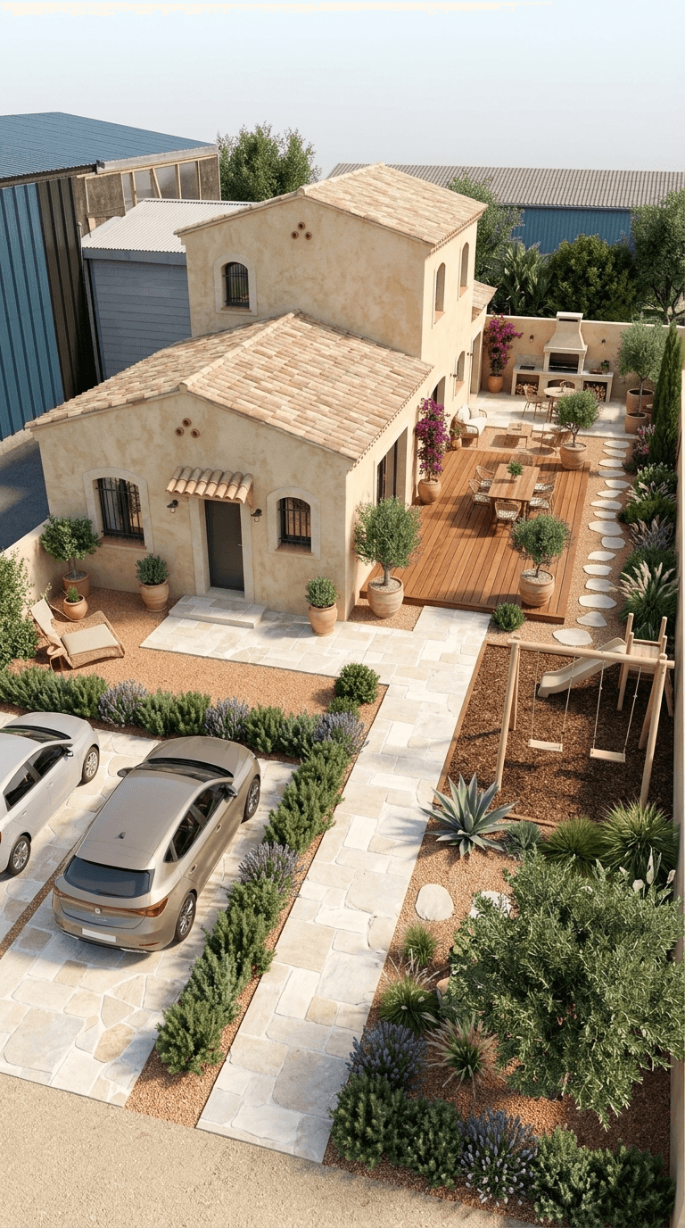 Landscape design in Mediterranean Yard style — Yard by GenRoom AI
