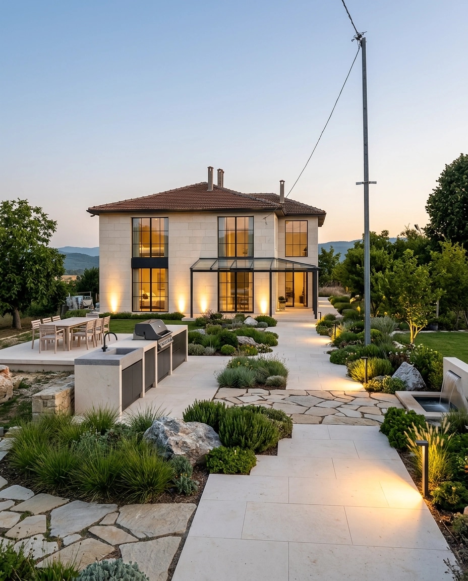 Landscape design in Scandinavian Garden style — Yard by GenRoom AI