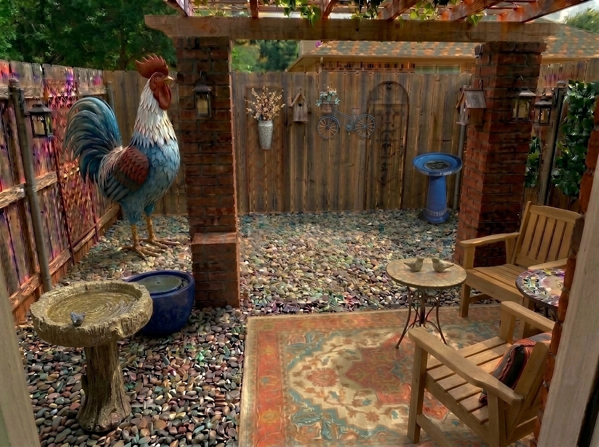 Landscape design in Mediterranean Yard style — Yard by GenRoom AI