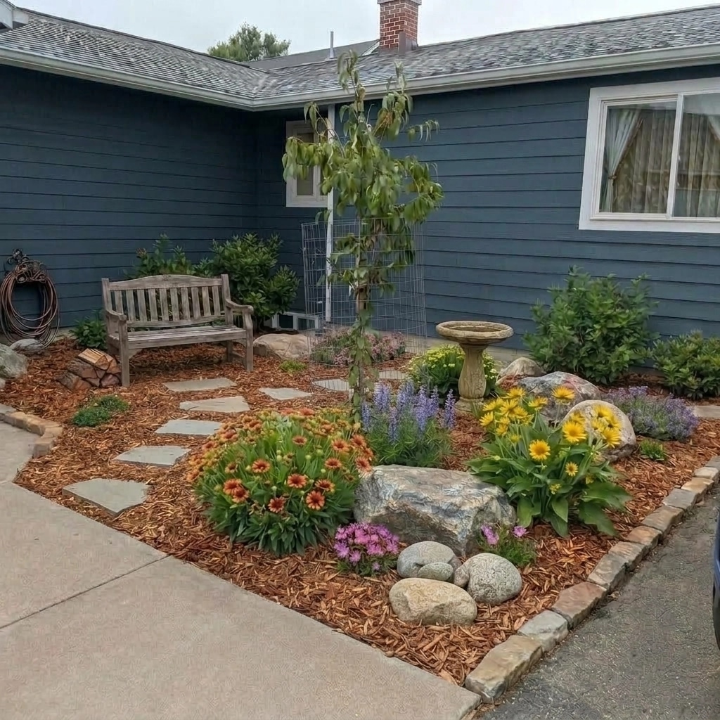 Landscape design in Eco Natural Garden style — Yard by GenRoom AI