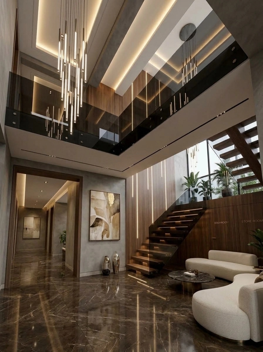 Interior design in Minimalism style — lobby by GenRoom AI