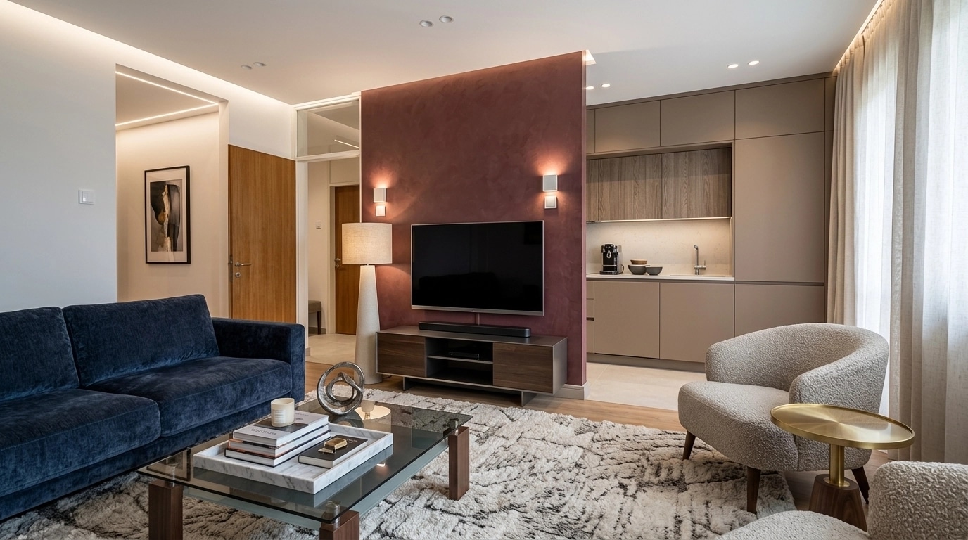 Interior design in Contemporary style — Living Room by GenRoom AI