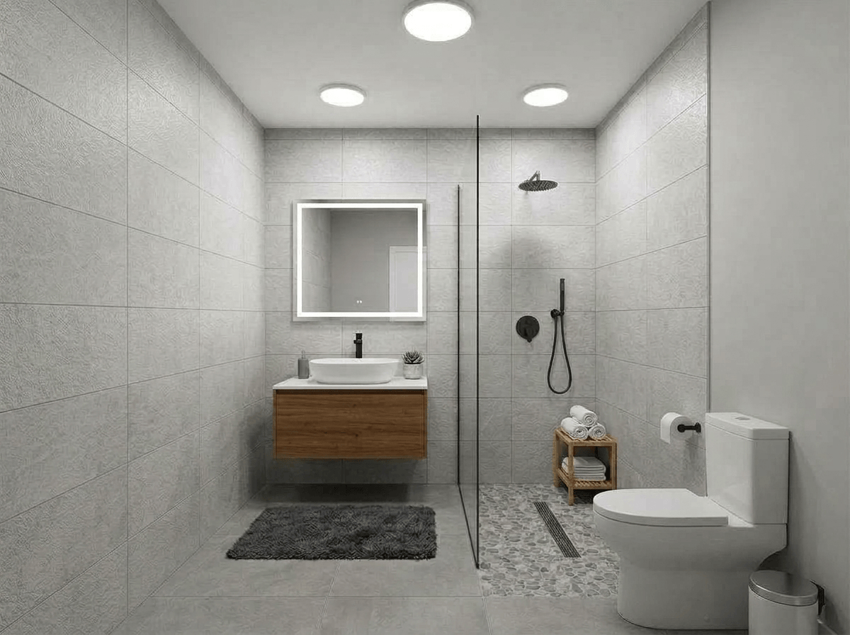 Bathroom interior in no_style style — photo by GenRoom AI