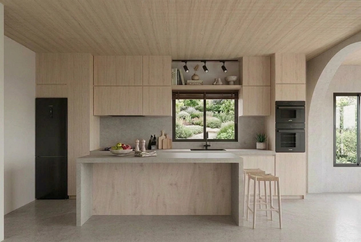 Kitchen interior in Scandinavian style — photo by GenRoom AI