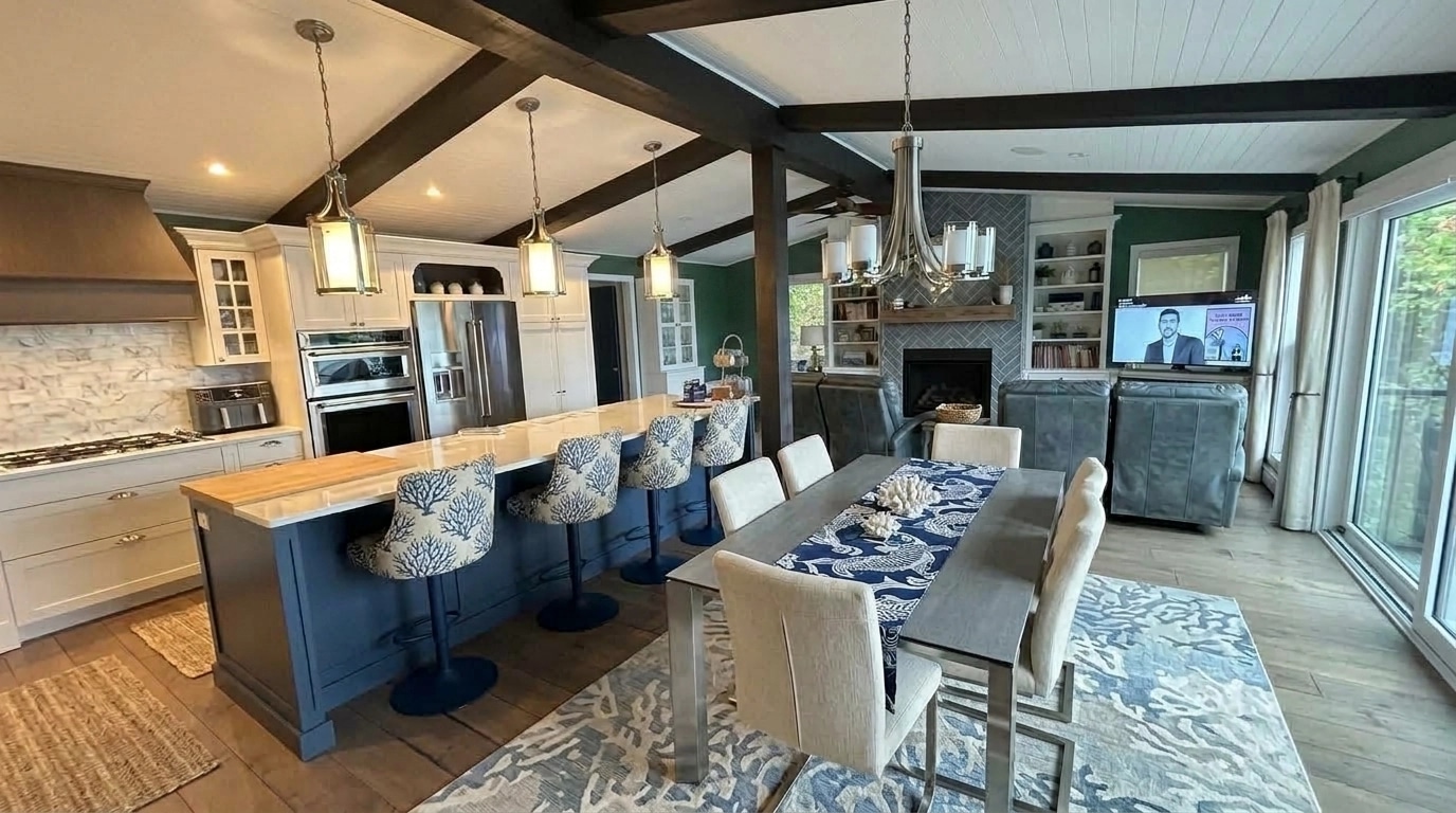 Interior design in Coastal / Hamptons style — Living Room by GenRoom AI