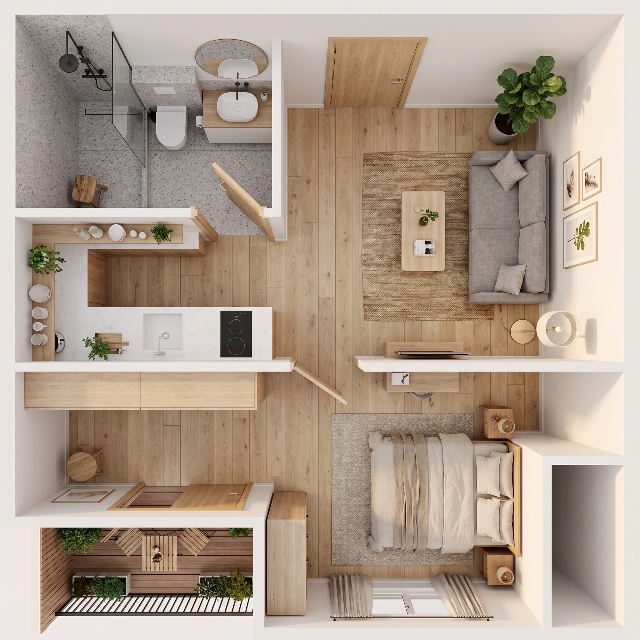 Scandinavian Living Room design — interior photo by GenRoom AI