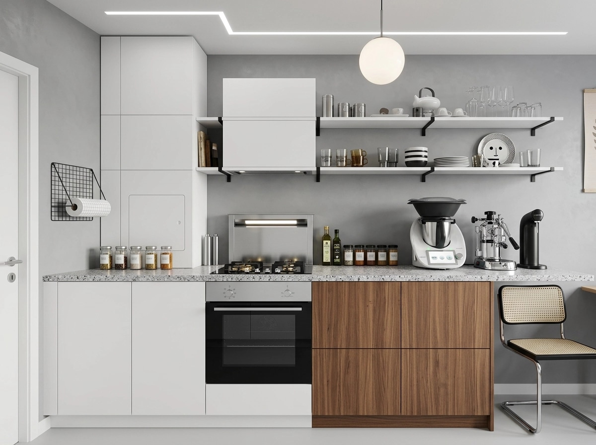 Bauhaus Kitchen design — interior photo by GenRoom AI