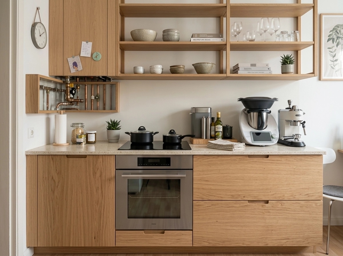 Kitchen interior in Scandinavian style — photo by GenRoom AI