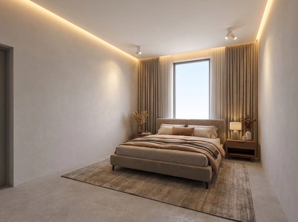 Transitional Bedroom design — interior photo by GenRoom AI
